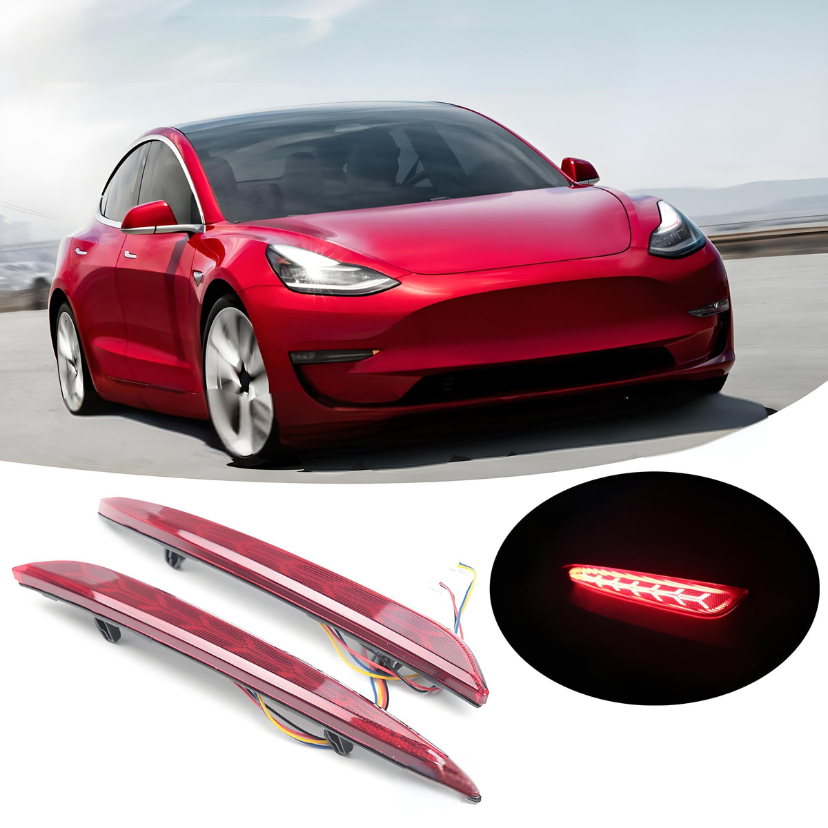 Rear Bumper Turn Signal Light Upgrade for Model Y