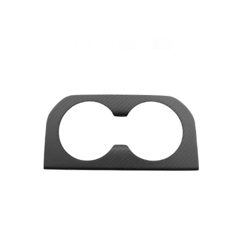 Rear Cup Holder Frame Dry Carbon Fiber Overlay for Tesla Model S/X 2023+