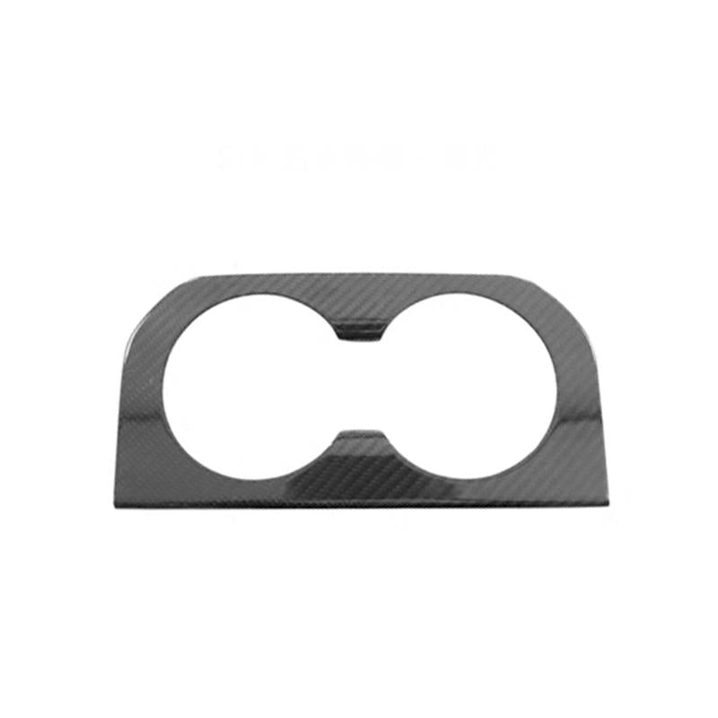 Rear Cup Holder Frame Dry Carbon Fiber Overlay for Tesla Model S/X 2023+