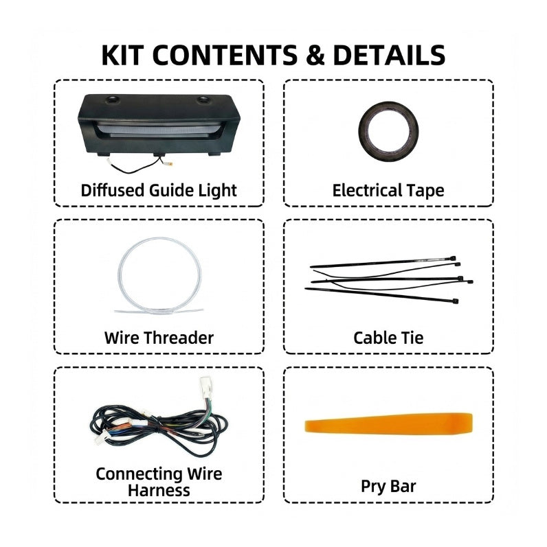 Rear Diffused Guide Light for Model Y Juniper丨High-Visibility Brake & Driving Pilot Light