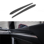 Repalcement Real Carbon Fiber Front Door Trim Panel  for Tesla Model 3 / Y 2021-2023