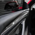 Repalcement Real Carbon Fiber Front Door Trim Panel  for Tesla Model 3 / Y 2021-2023