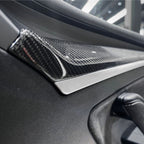 Repalcement Real Carbon Fiber Front Door Trim Panel  for Tesla Model 3 / Y 2021-2023