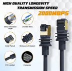 Replacement Starlink Cable Extension for Gen 3/Mini | High-Speed & Weatherproof