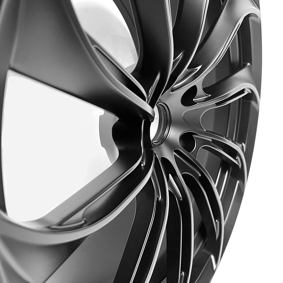 Rims for Model 3/Y【18' Glossy black Set of 4】