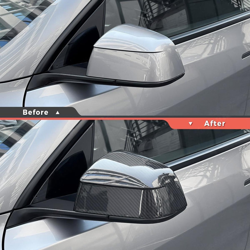 Tesla Model Y Carbon Fiber Mirror Covers (Juniper Style)
