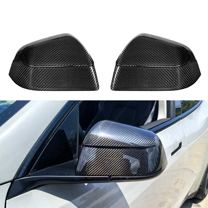 Tesla Model Y Carbon Fiber Mirror Covers (Juniper Style)