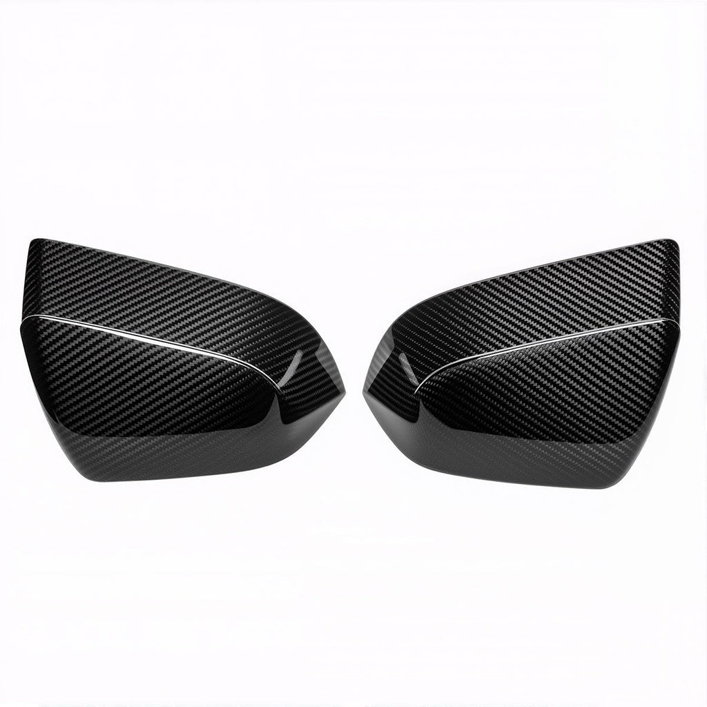 Tesla Model Y Juniper Dry Carbon Fiber Side Mirror Covers (OEM Style)