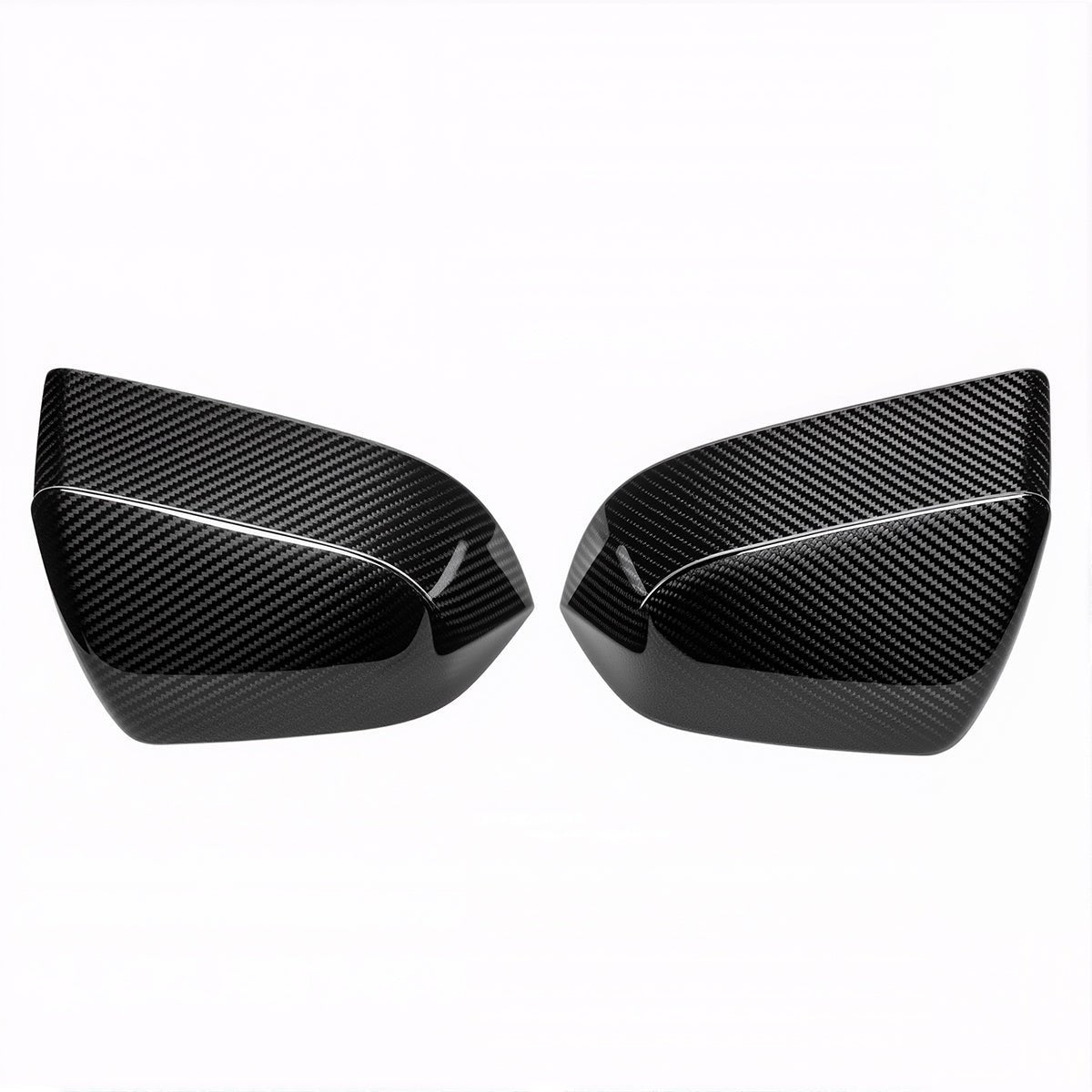 Tesla Model Y Juniper Dry Carbon Fiber Side Mirror Covers (OEM Style)