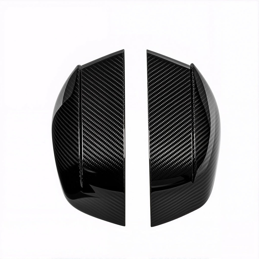 Tesla Model Y Juniper Dry Carbon Fiber Side Mirror Covers (OEM Style)