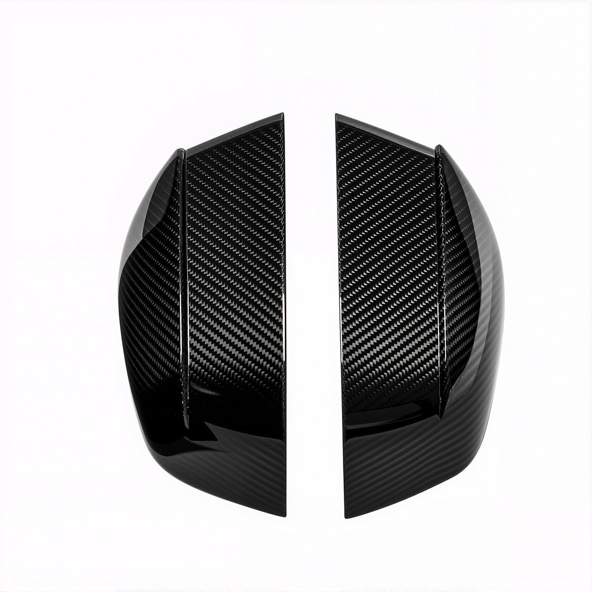 Tesla Model Y Juniper Dry Carbon Fiber Side Mirror Covers (OEM Style)