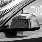 Tesla Model Y Juniper Dry Carbon Fiber Side Mirror Covers (OEM Style)