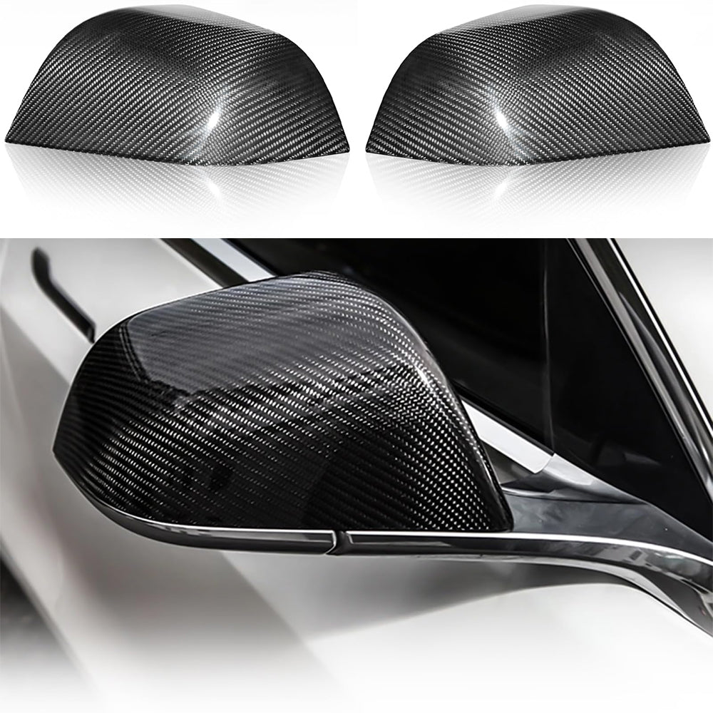 Tesla Model S/X Dry Carbon Fiber OEM-Style Side Mirror Covers