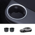 Silicone Third-Row Armrest Cupholder Liner for Model YL 2026+ | Anti-Slip
