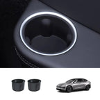 Silicone Third-Row Armrest Cupholder Liner for Model YL 2026+ | Anti-Slip
