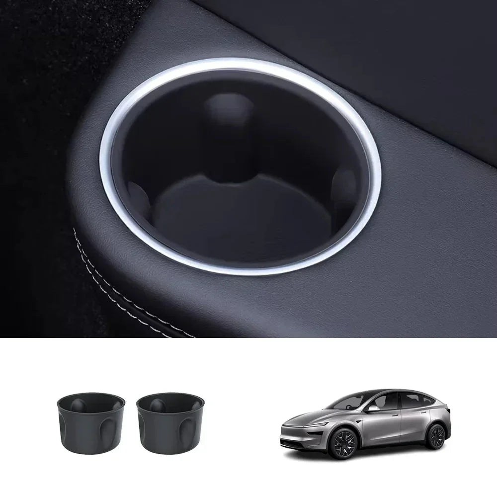 Silicone Third-Row Armrest Cupholder Liner for Model YL 2026+ | Anti-Slip