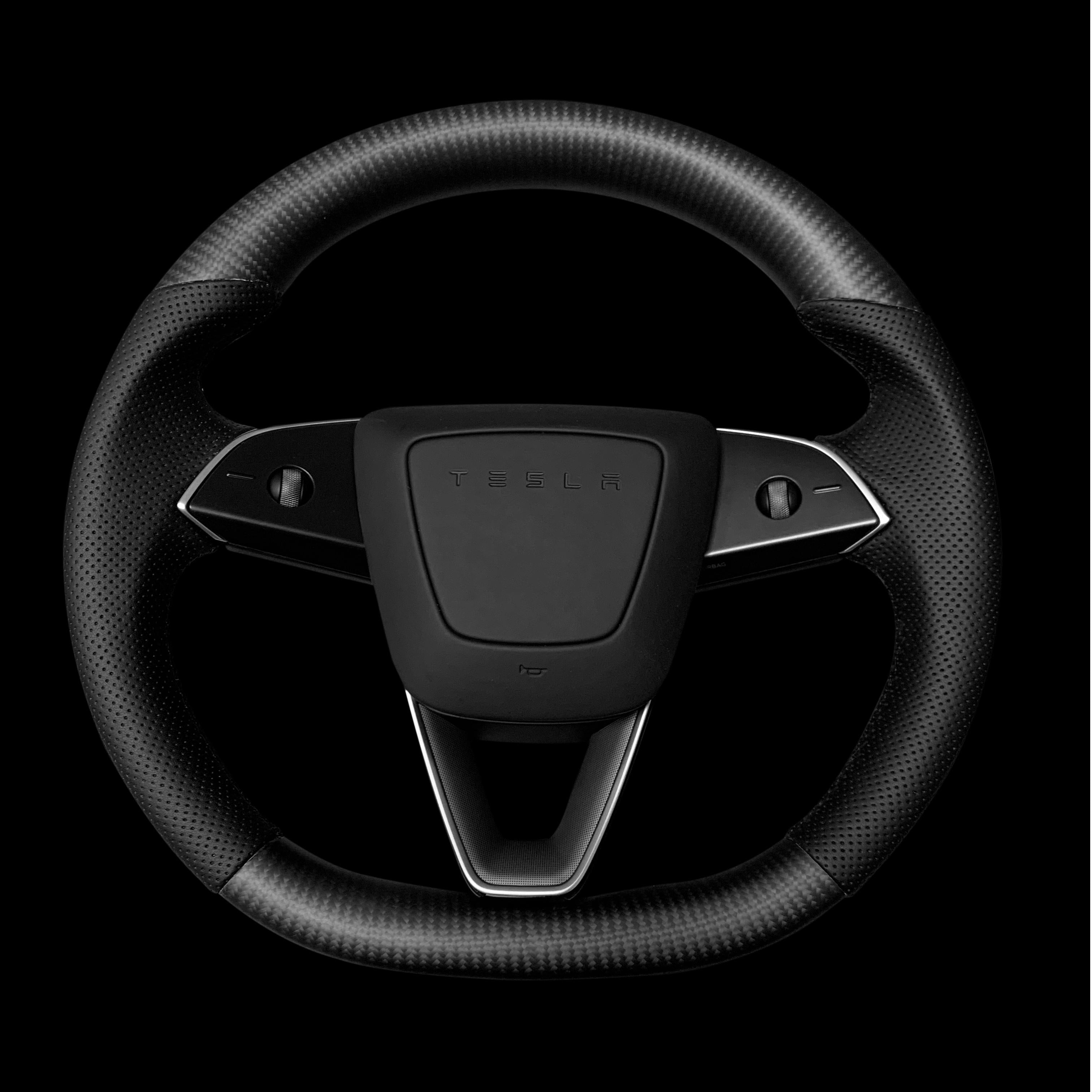 Sport Carbon Fiber Steering Wheel Replacement for Model 3 Highland & Model Y Juniper