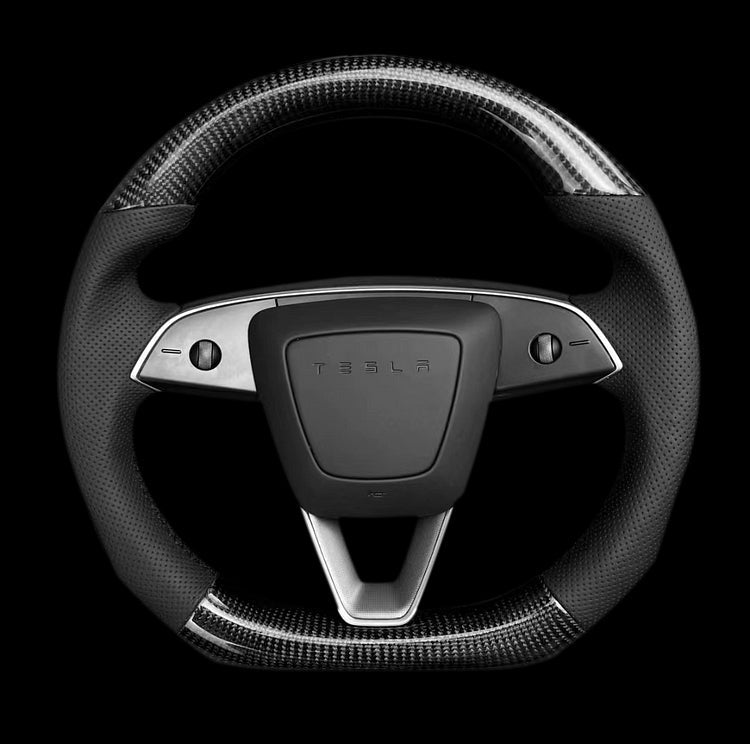 Sport Carbon Fiber Steering Wheel Replacement for Model 3 Highland & Model Y Juniper