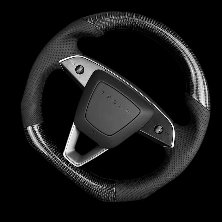 Sport Carbon Fiber Steering Wheel Replacement for Model 3 Highland & Model Y Juniper