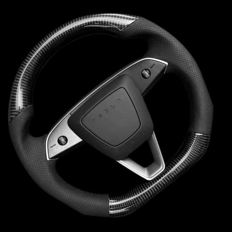 Sport Carbon Fiber Steering Wheel Replacement for Model 3 Highland & Model Y Juniper