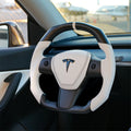 Square Carbon Fiber Steering Wheel for Tesla Model 3 / Y