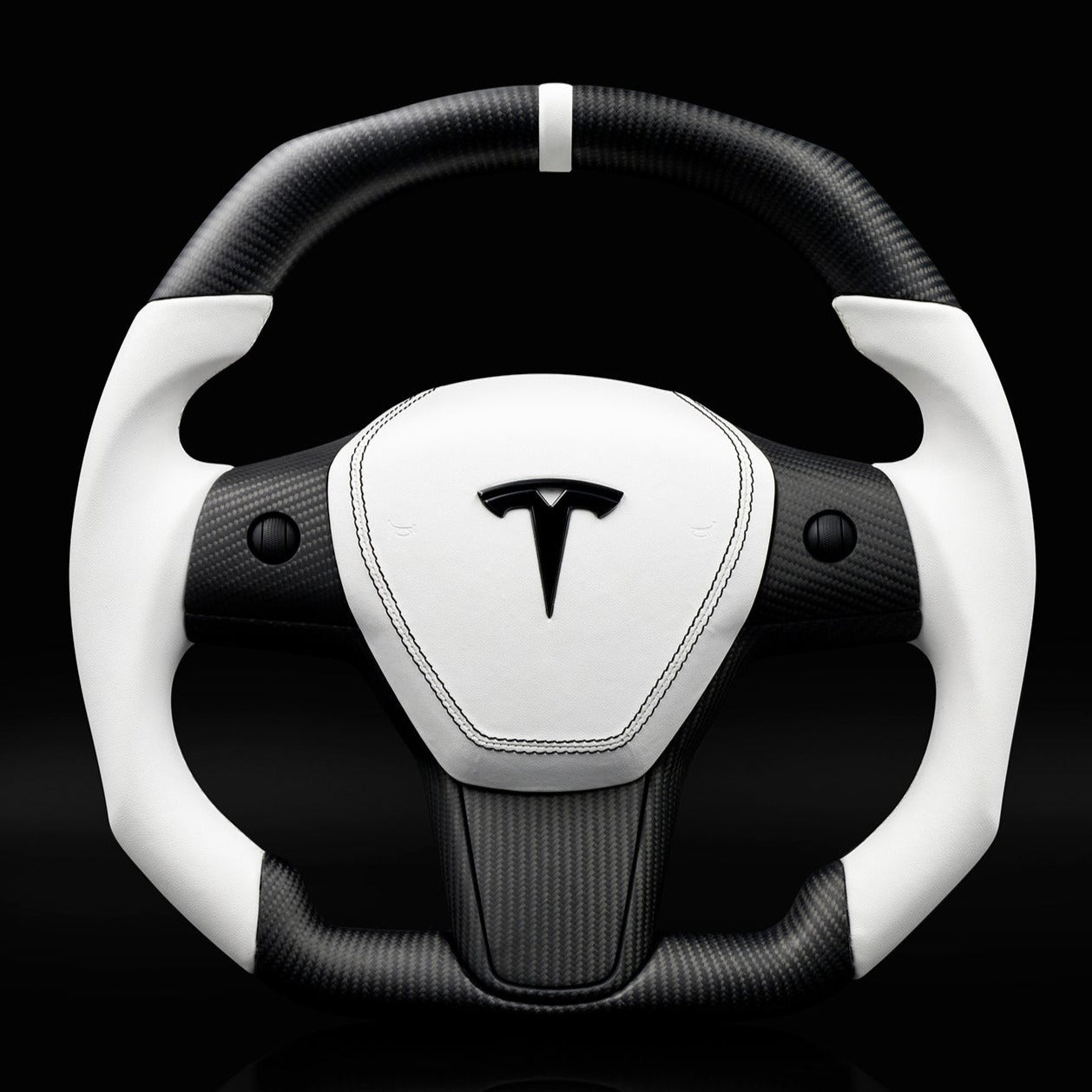 Square Carbon Fiber Steering Wheel for Tesla Model 3 / Y