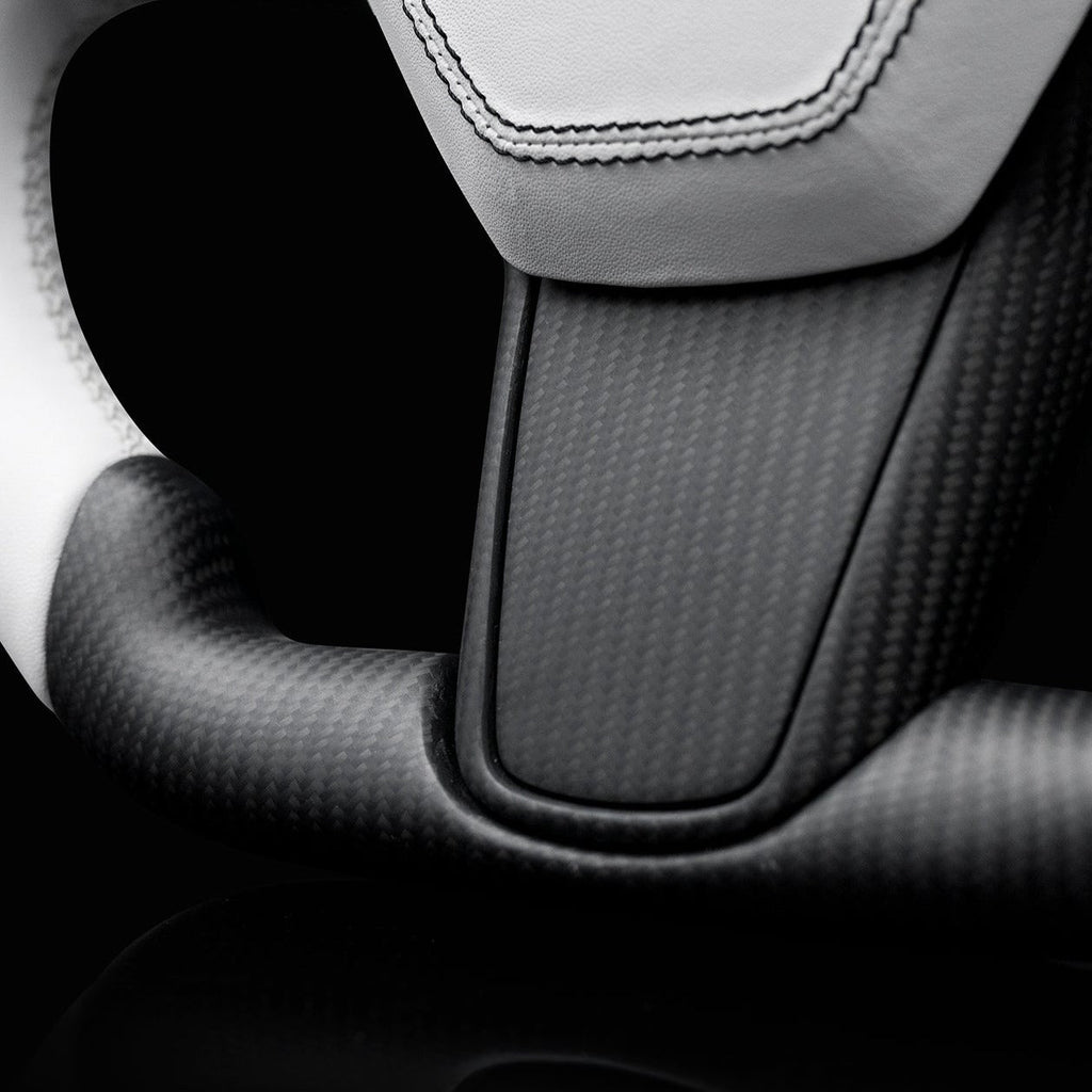 Square Carbon Fiber Steering Wheel for Tesla Model 3 / Y