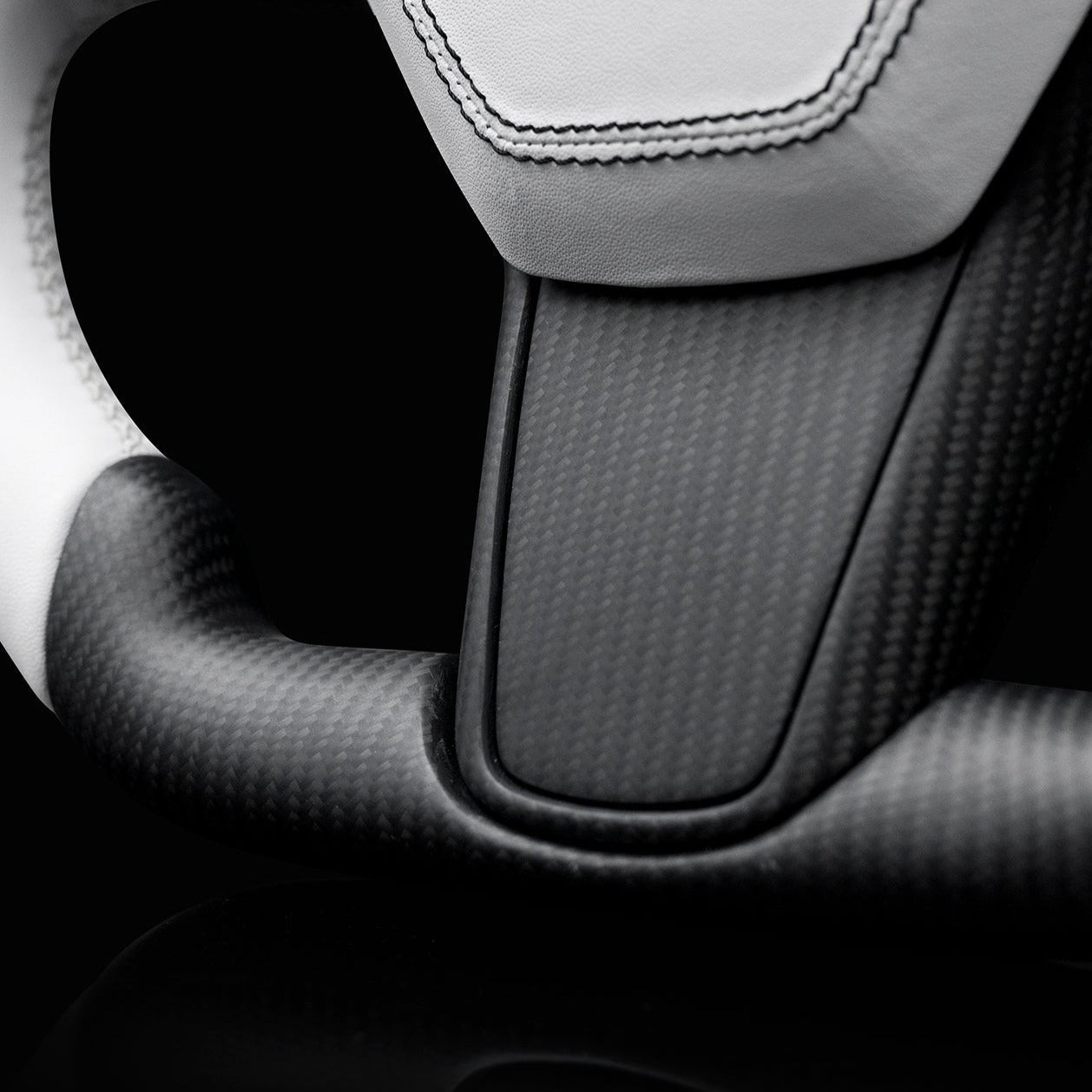 Square Carbon Fiber Steering Wheel for Tesla Model 3 / Y