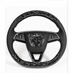 Real Dry Carbon Fiber Steering Wheel Trim Covers for Model Y Juniper & Model 3 Highland