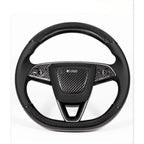 Real Dry Carbon Fiber Steering Wheel Trim Covers for Model Y Juniper & Model 3 Highland