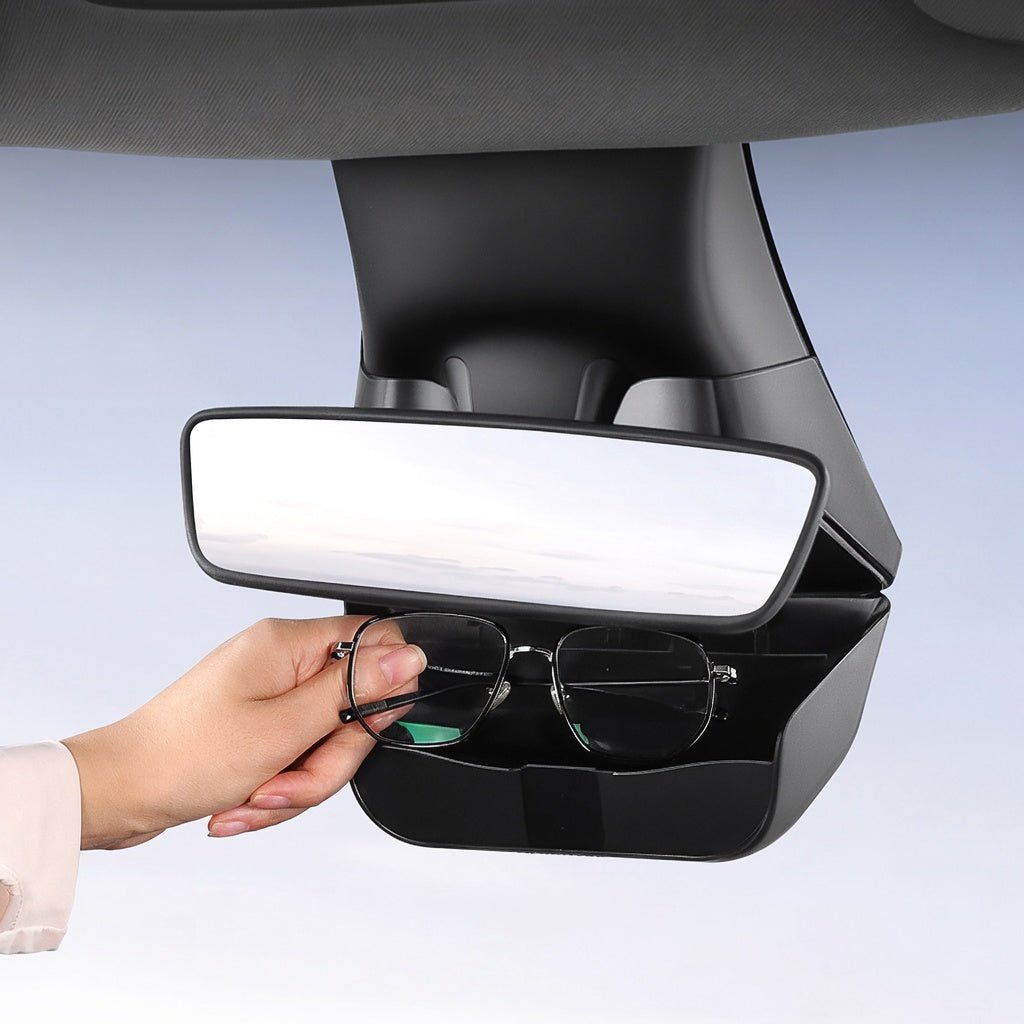 Sunglasses Holder Organizer for Model YL Interior Rearview Mirror | Large Capacity
