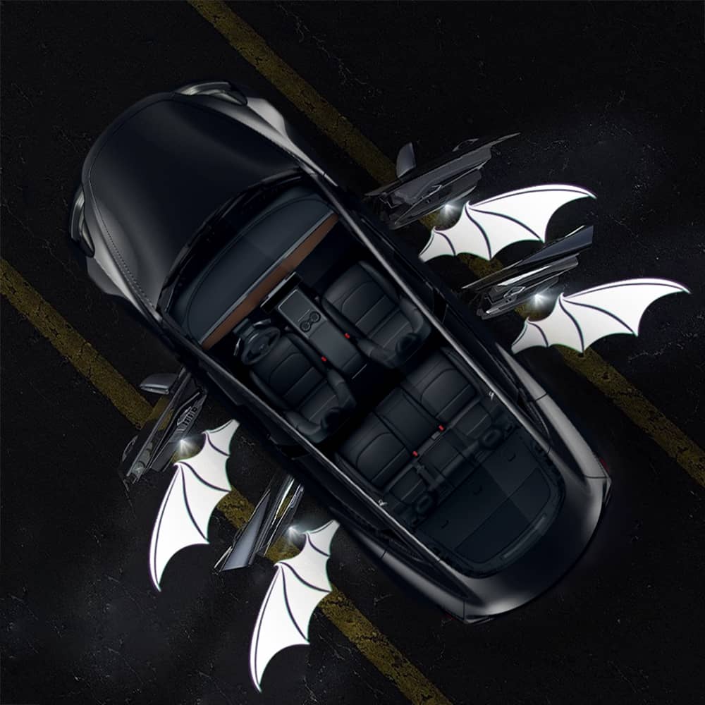 Angel Wings Door Welcome Lights for Model 3/Y/S/X