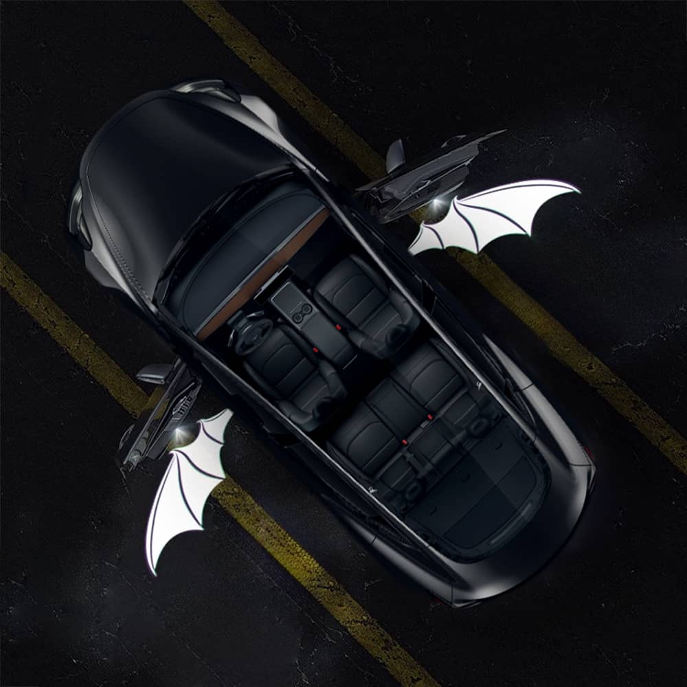 Angel Wings Door Welcome Lights for Model 3/Y/S/X