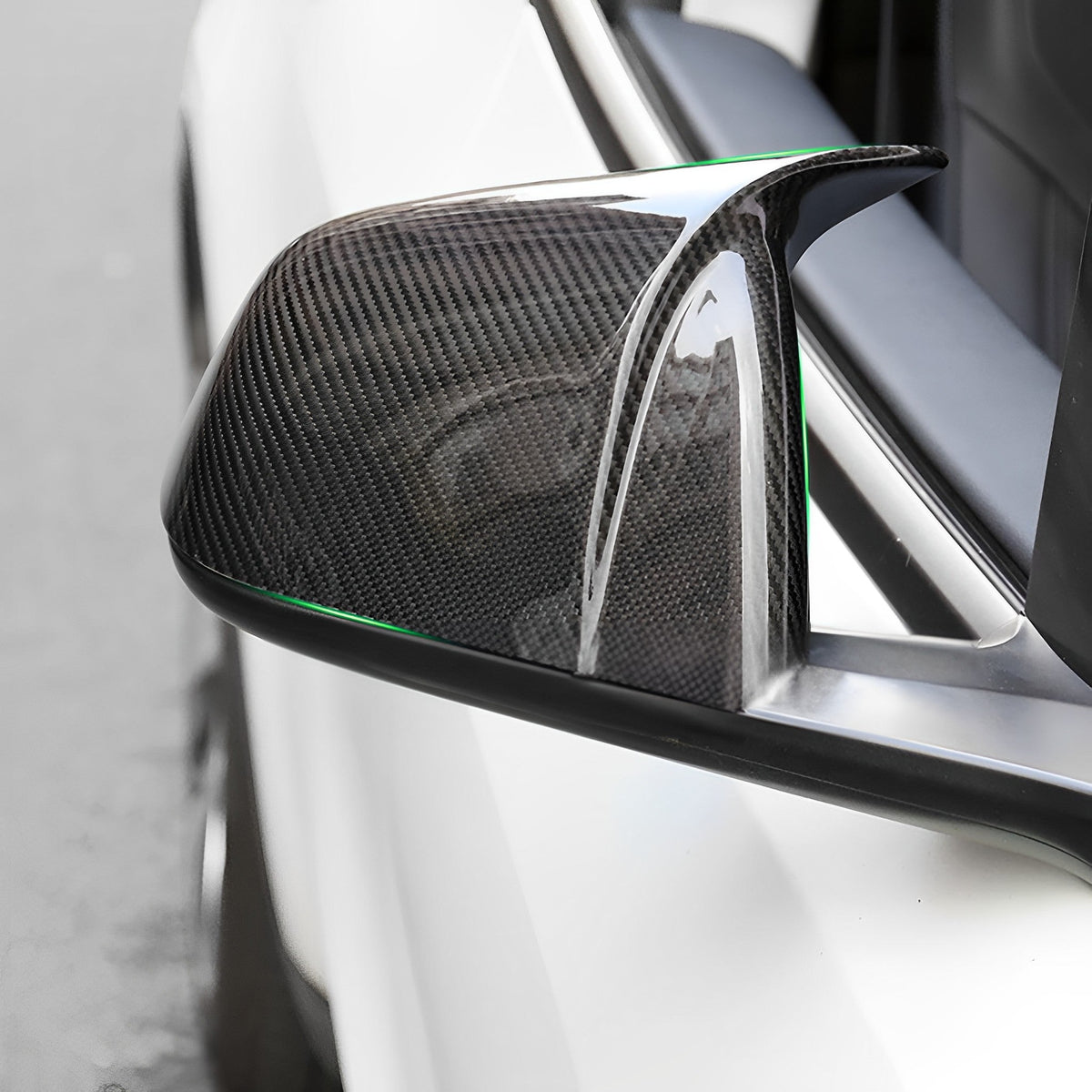 Dry Carbon Fiber Sporty Mirror Caps for Tesla Model S/X