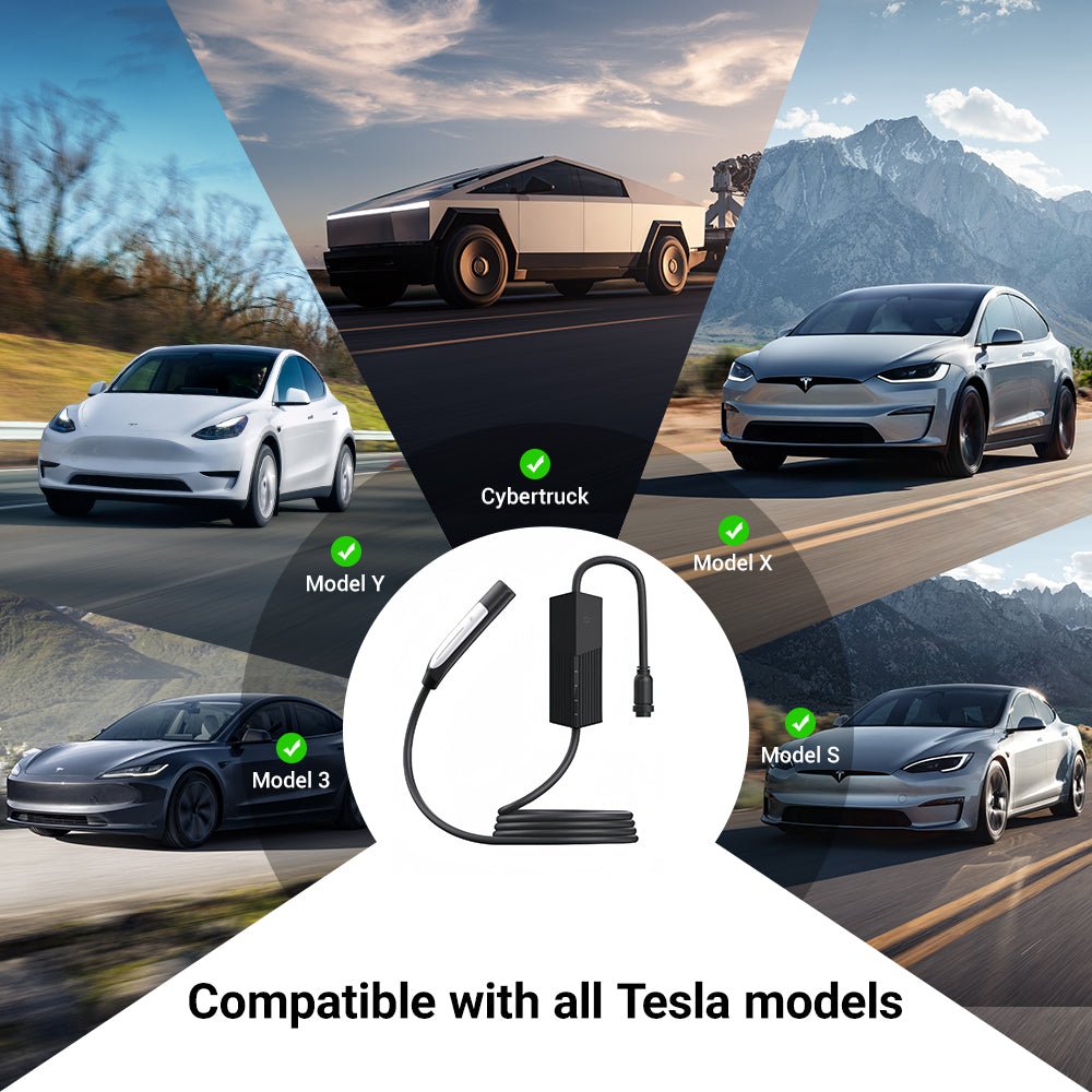 Tesla / J1772 / Type2 32A-40A Mobile Charger with Changeable Plugs