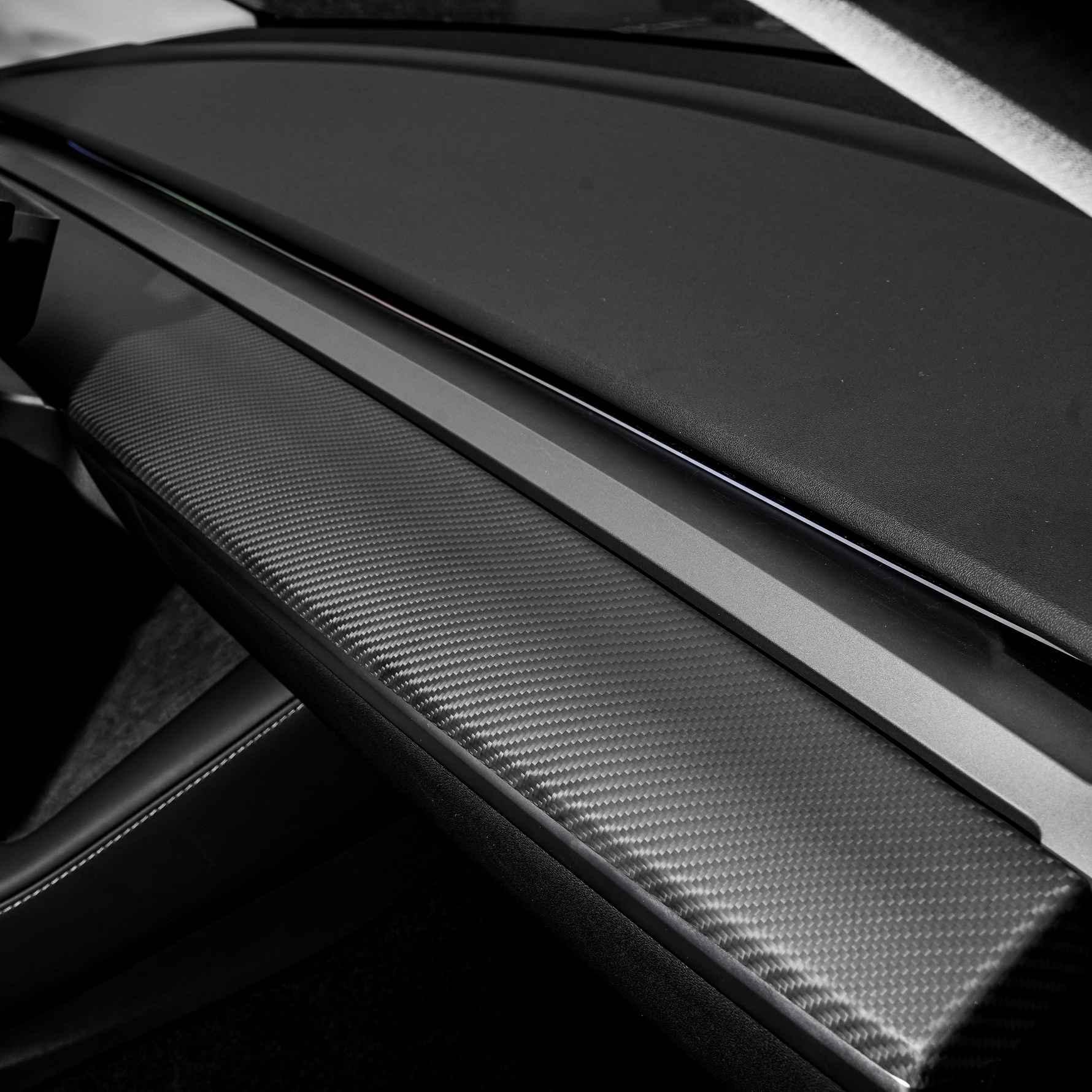 Carbon Fiber Dashboard Cover for Tesla Model 3/Y