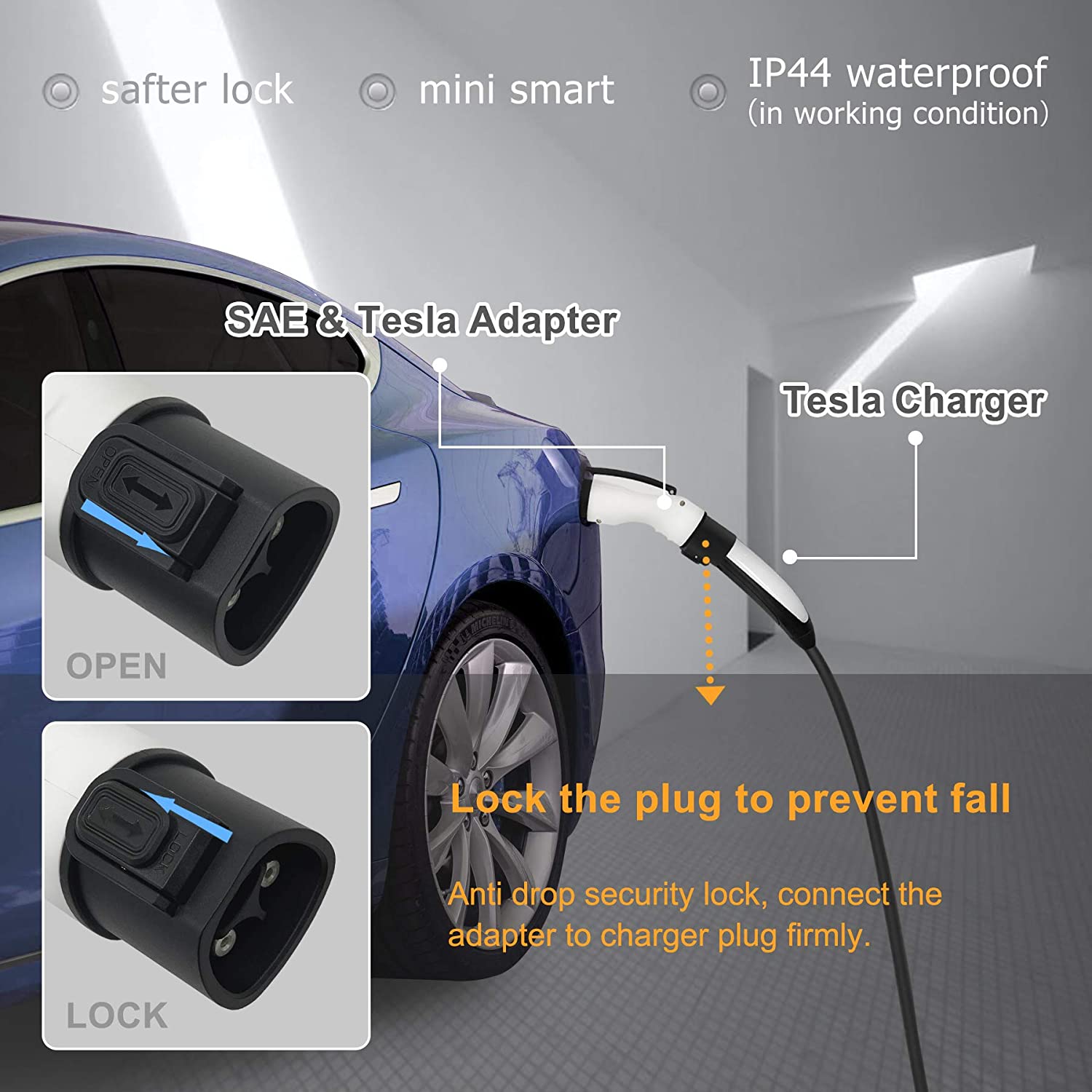 Tesla to J1772 EV Charging Adapter | 250V |40A