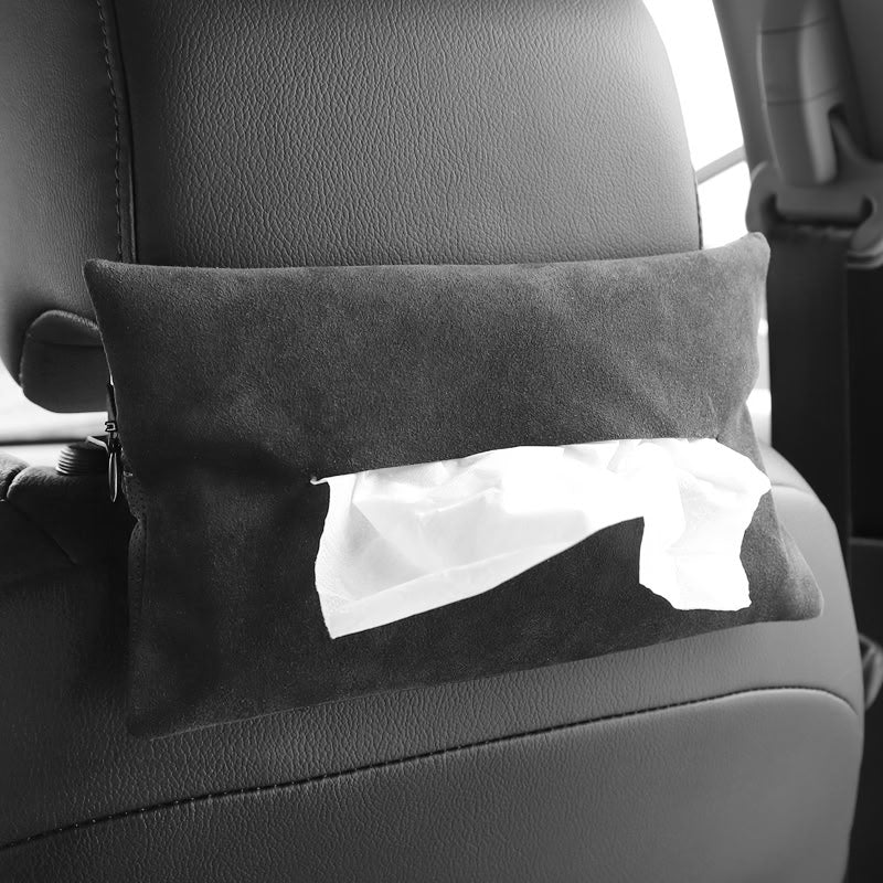 Hidden Suede Tissue Holder for Tesla Model 3/Y/X/S