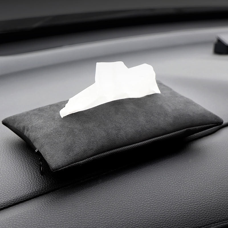 Hidden Suede Tissue Holder for Tesla Model 3/Y/X/S