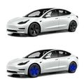 LED Wheel Light Covers for Tesla Center Caps - Compatible with Model S/3/X/Y (Set of 4) - Kinetic Lighting for Enhanced Safety and Style