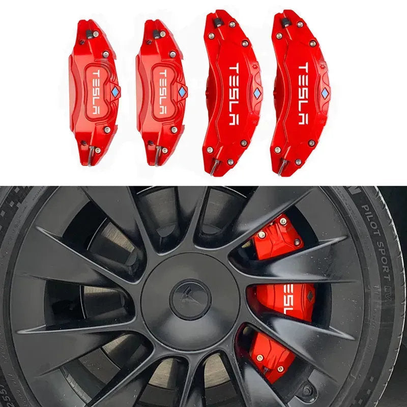 19"-22" Tesla Model X/S Brake Caliper Covers – Aluminum Alloy for 2018-2025 Models