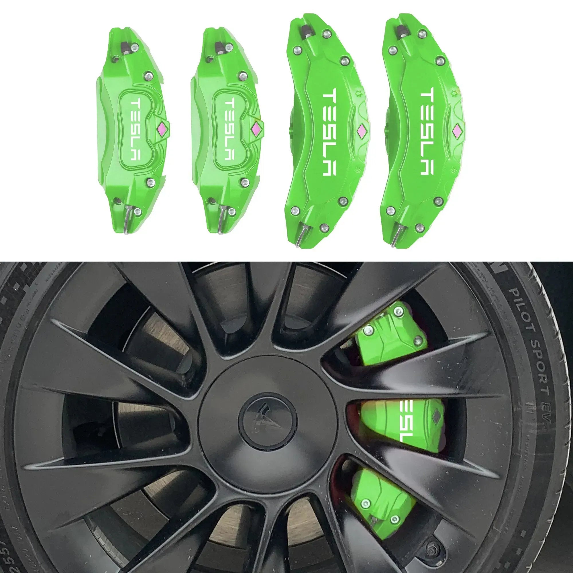 19"-22" Tesla Model X/S Brake Caliper Covers – Aluminum Alloy for 2018-2025 Models