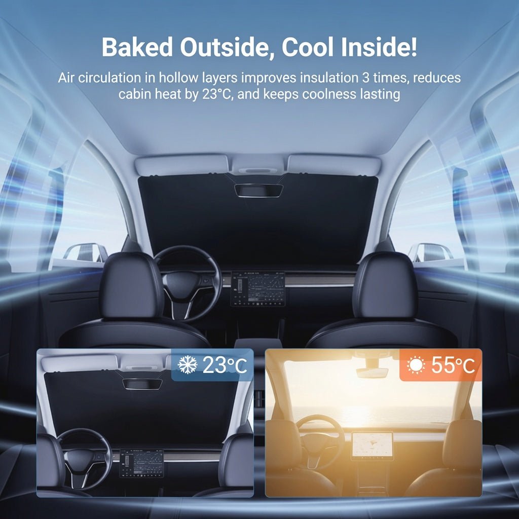 Universal Fit Windshield Sun Shade for Sedans & SUVs & Trucks