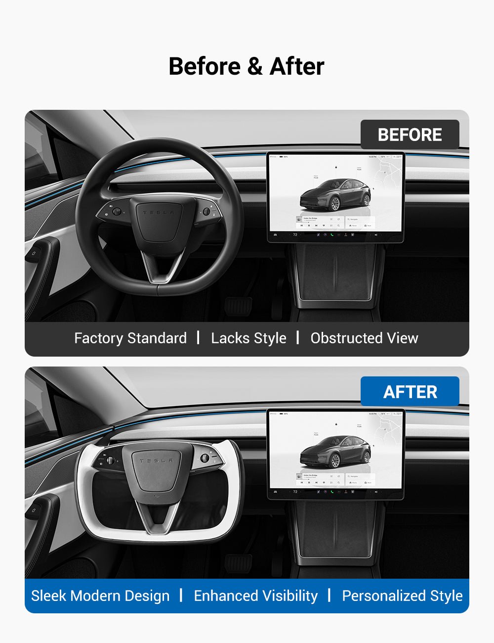 Yoke Steering Wheel for Model 3 Highland / Model Y Juniper
