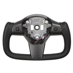 Perforated Leather Yoke Steering Wheel for Tesla Model 3 / Y