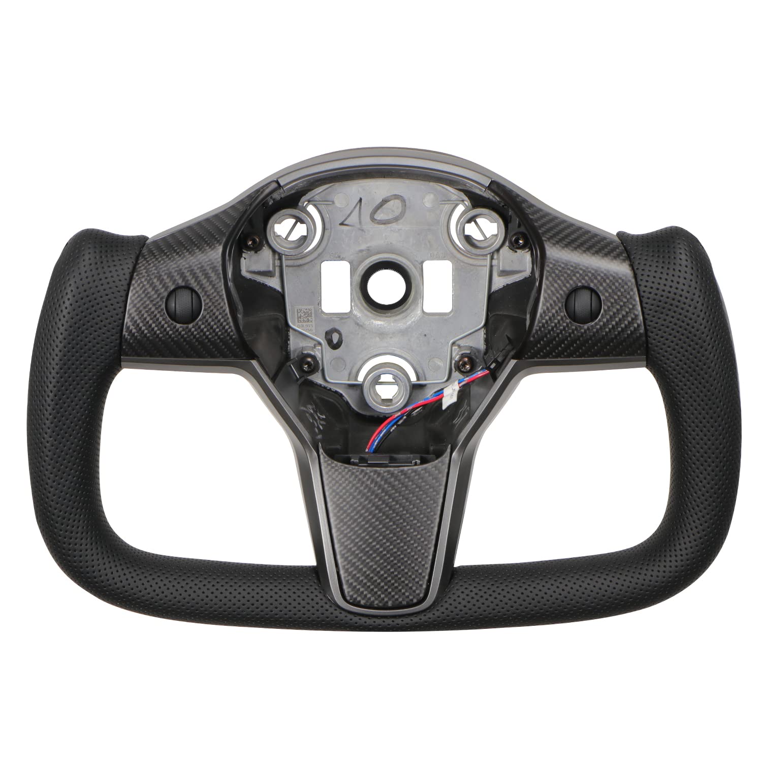 Perforated Leather Yoke Steering Wheel for Tesla Model 3 / Y