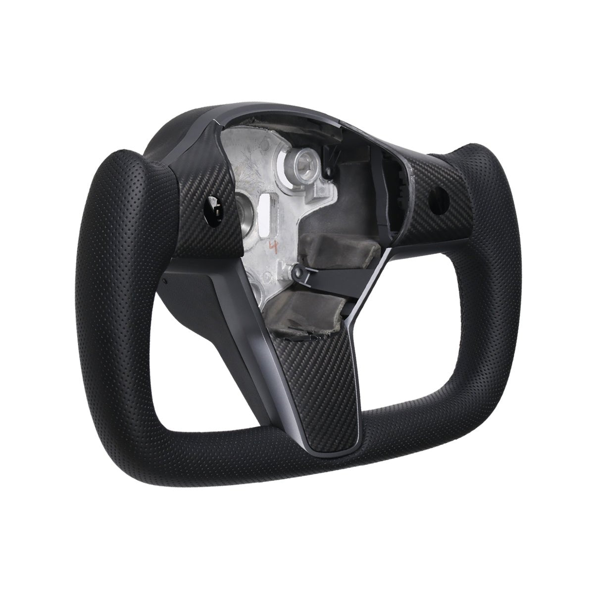 Perforated Leather Yoke Steering Wheel for Tesla Model 3 / Y
