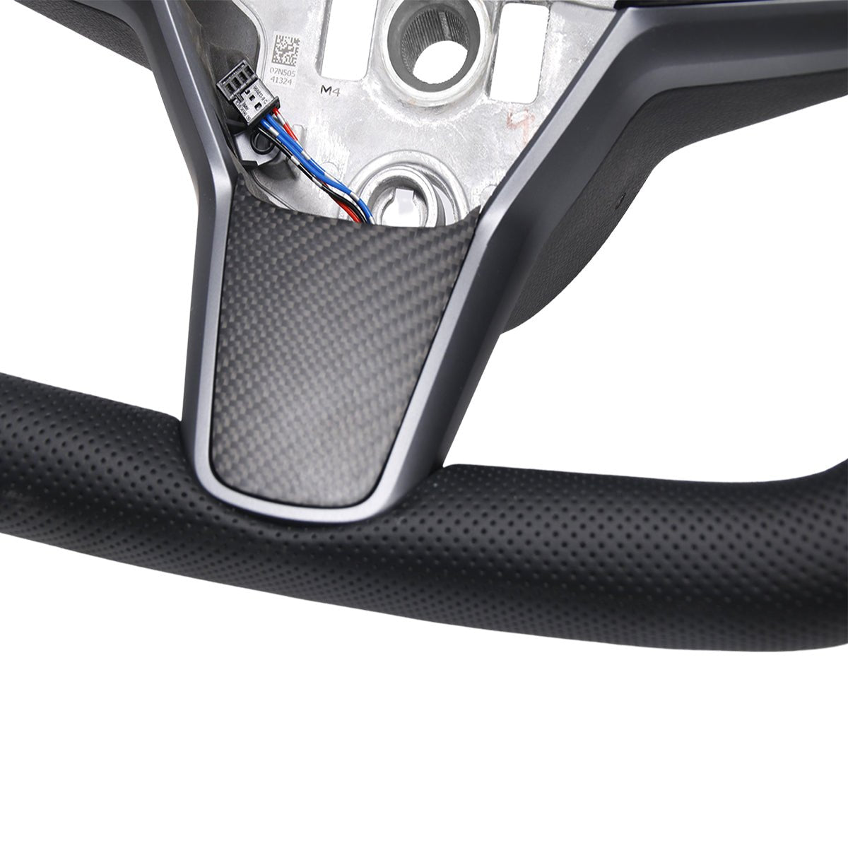 Perforated Leather Yoke Steering Wheel for Tesla Model 3 / Y